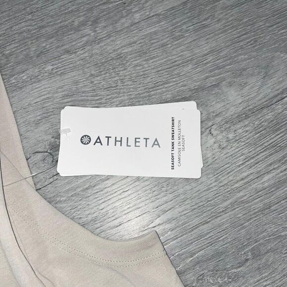 Athleta Women’s 3X Seasoft Tank Sweatshirt Beige Sleeveless NWT New 882489 - Picture 6 of 11